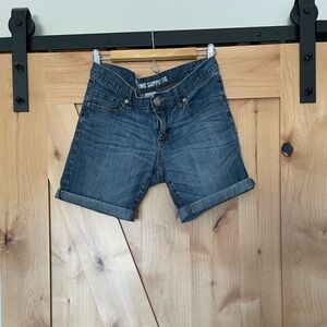 Mossimo Supply Co. Dark Blue Jean Shorts